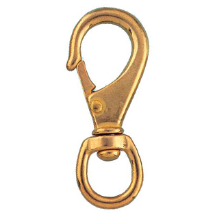 Brass Polished Swivel Eye Snaps
